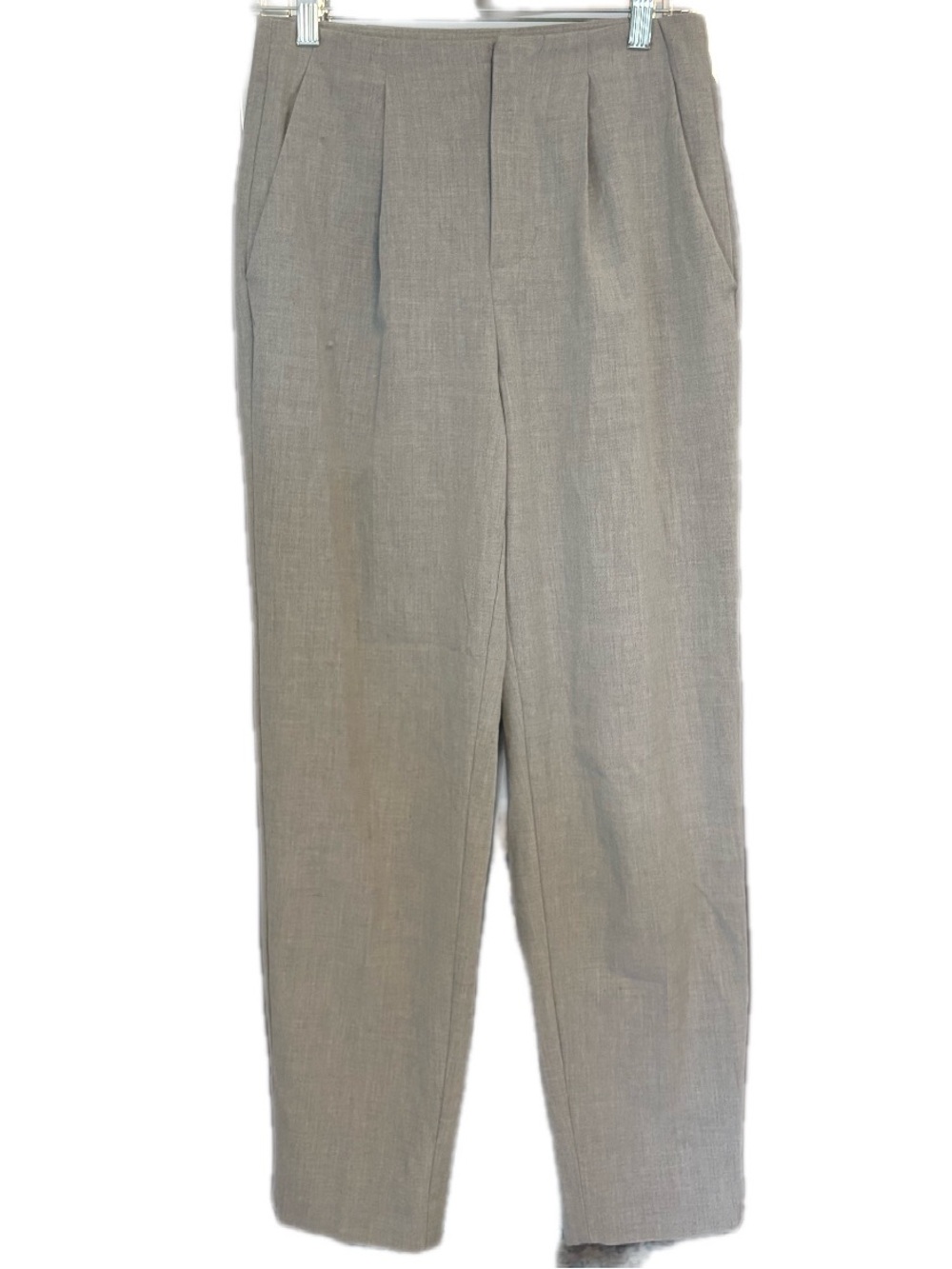 a new day Light Gray High-Waist Pleated Trousers